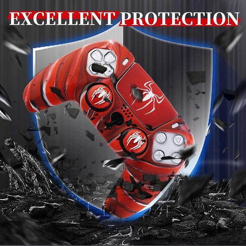 Non-Slip Silicone Cover for PS5 Controller with Thumbstick Caps x 2 & Sticker x 1(Depool Theme) in Saudi Arabia