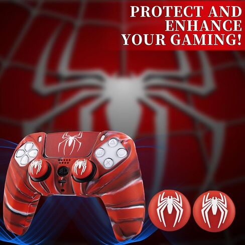 Non-Slip Silicone Cover for PS5 Controller with Thumbstick Caps x 2 & Sticker x 1(Depool Theme) in Saudi Arabia