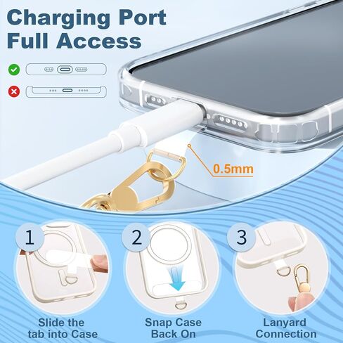 4-in-1 Phone Lanyard + Wrist Strap Kit مع علامات تبويب 2 حزمة ، وحزام الهاتف القابل للتعديل العالمي ، وحبل العنق المضاد للسرقة لـ iPhone 16 Pro Max ومعظم الهواتف الذكية ، الأسود in Saudi Arabia