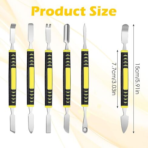 6 PCS مجموعة أدوات إصلاح Spudger المعدنية ، أدوات فتح الفولاذ الكربوني المزدوج مع مقبض غير انزلاق للهاتف ، أجهزة الكمبيوتر المحمولة ، الكمبيوتر اللوحي ، الهاتف المحمول ، الساعة ، الأجهزة المنزلية الرقمية in Saudi Arabia