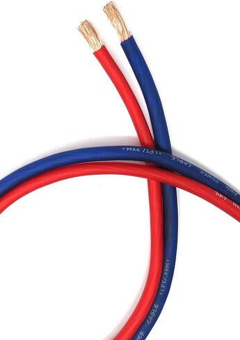50 ft OFC 8 Gauge Oversized 25' Blue & 25' RED Power Ground Wire Sky High Car in Saudi Arabia