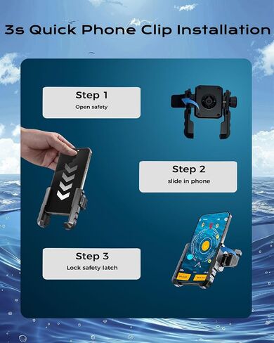 Boat Phone Holder Marine Cell Mount for Pontoon, Strap On Minimalist Design Smartphone Boat Accessories Compatible iPhone Android (White) in Saudi Arabia