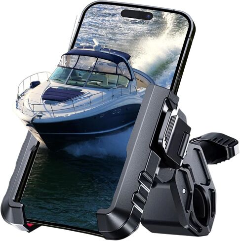 Boat Phone Holder Marine Cell Mount for Pontoon, Strap On Minimalist Design Smartphone Boat Accessories Compatible iPhone Android (White) in Saudi Arabia