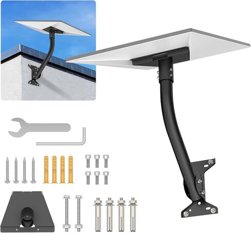 Starlink Gen 3 Roof Mount Kit – L-Shaped Bracket with Expansion Bolts & Screws – Heavy-Duty Metal Wall Mount for Starlink Gen 3 – Easy Installation with Tools Included in Saudi Arabia
