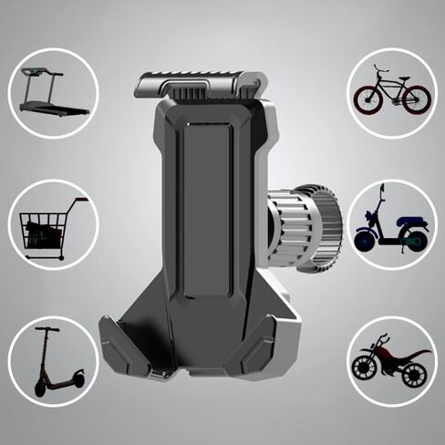 حامل هاتف Universal Bike ، حامل هاتف دراجة نارية ، حامل هاتف المقود ، متوافق مع مختلف الهواتف الذكية ، الأسود in Saudi Arabia