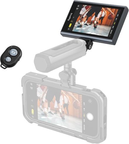 SmallRig Magnetic Phone Monitor Screen with Wireless Control, with Cold Shoe Mount, 1080P Wireless Recording, Real-Time Screen Sharing for Selfie Live Stream Vlog, Support 4K 30fps, for iPhone-4850B in Saudi Arabia