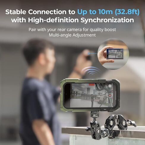 SmallRig Magnetic Phone Monitor Screen with Wireless Control, with Cold Shoe Mount, 1080P Wireless Recording, Real-Time Screen Sharing for Selfie Live Stream Vlog, Support 4K 30fps, for iPhone-4850B in Saudi Arabia