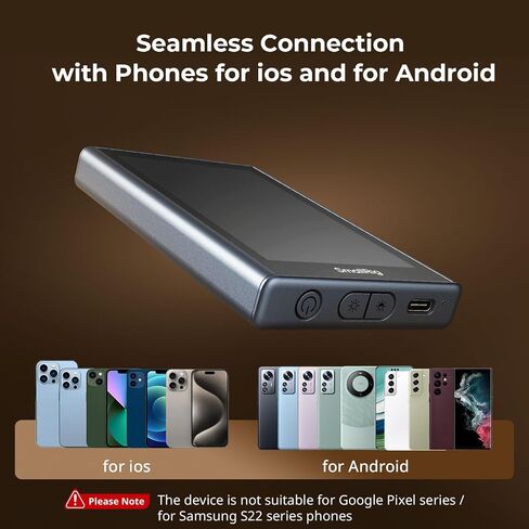 SmallRig Magnetic Phone Monitor Screen with Wireless Control, with Cold Shoe Mount, 1080P Wireless Recording, Real-Time Screen Sharing for Selfie Live Stream Vlog, Support 4K 30fps, for iPhone-4850B in Saudi Arabia