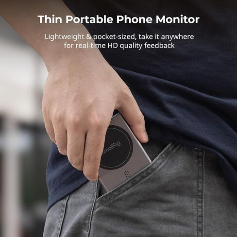SmallRig Magnetic Phone Monitor Screen with Wireless Control, with Cold Shoe Mount, 1080P Wireless Recording, Real-Time Screen Sharing for Selfie Live Stream Vlog, Support 4K 30fps, for iPhone-4850B in Saudi Arabia