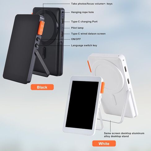 VLOG Selfie Monitor Screen-1080p ، Magnetic Wireless Phone Camera Monitor Monitor Prinive-in Moniter for Youtube & Tiktok Live Streaming Update ، التوافق العالمي مع iPhone & Android in Saudi Arabia