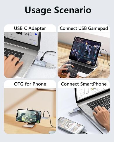 محول USB C OTG مع شحن سريع ، فاصل 2 حزمة للشحن في وقت واحد ونقل البيانات ، متوافق مع سطح البخار ، Galaxy S24 ، Nintendo Switch ، Chromecast ، 3D Printer ، PI-KVM ، Pixel 4 in Saudi Arabia