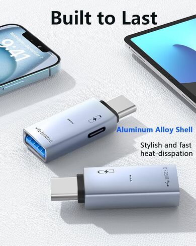 محول USB C OTG مع شحن سريع ، فاصل 2 حزمة للشحن في وقت واحد ونقل البيانات ، متوافق مع سطح البخار ، Galaxy S24 ، Nintendo Switch ، Chromecast ، 3D Printer ، PI-KVM ، Pixel 4 in Saudi Arabia