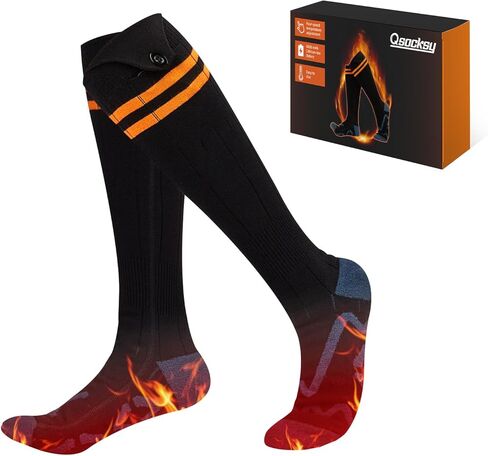 الجوارب الكهربائية الساخنة للرجال والنساء - 6000 مللي أمبير في الساعة قابلة للشحن ، حتى 70 درجة مئوية منطقة تسخين كبيرة ، 8 ساعات ، قابلة للغسل للتزلج ، الصيد ، التخييم in Kuwait