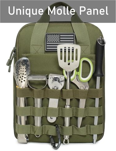 Tactical Camp Kitchen Organizer Camping Cooking Utensils Bag for BBQ, Picnic, Travel & Hiking (Bag Only) in Kuwait
