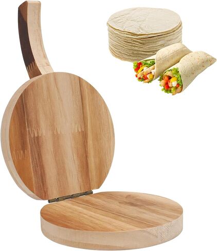 4.72" Tortilla Press Wooden, Aplastador De Tortillas Tortilladora Para Hacer Presser Skin Wrapper Gadgets for Indian Roti Dumpling Tortillero Tortillera Manual Corn Sugar Pancake Ravioli Pizza Kitchen in Saudi Arabia