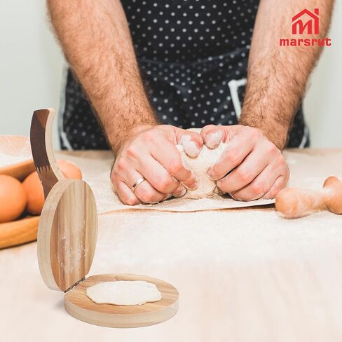 4.72" Tortilla Press Wooden, Aplastador De Tortillas Tortilladora Para Hacer Presser Skin Wrapper Gadgets for Indian Roti Dumpling Tortillero Tortillera Manual Corn Sugar Pancake Ravioli Pizza Kitchen in Saudi Arabia