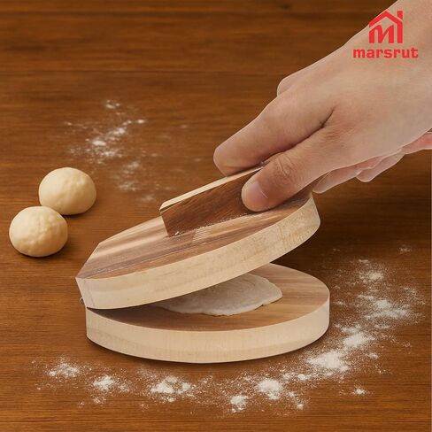 4.72" Tortilla Press Wooden, Aplastador De Tortillas Tortilladora Para Hacer Presser Skin Wrapper Gadgets for Indian Roti Dumpling Tortillero Tortillera Manual Corn Sugar Pancake Ravioli Pizza Kitchen in Saudi Arabia