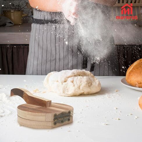 4.72" Tortilla Press Wooden, Aplastador De Tortillas Tortilladora Para Hacer Presser Skin Wrapper Gadgets for Indian Roti Dumpling Tortillero Tortillera Manual Corn Sugar Pancake Ravioli Pizza Kitchen in Saudi Arabia