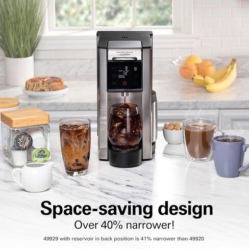 Hamilton Beach Flexbrew Advanced 5-in-1 الحرارية القابلة للبرمجة 12 كوب بالتنقيط وخدمة القهوة الساخنة والمثلجة ، 60 أوقية متحركة. خزان المياه ، استخدم عبوات وأسباب ، تخمير سريع ، أسود (49929) in Kuwait