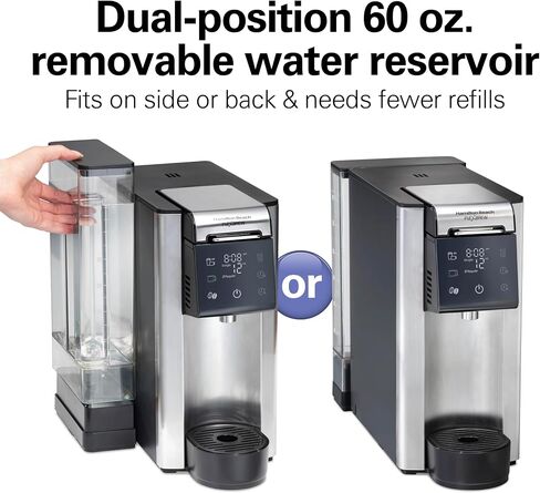 Hamilton Beach Flexbrew Advanced 5-in-1 الحرارية القابلة للبرمجة 12 كوب بالتنقيط وخدمة القهوة الساخنة والمثلجة ، 60 أوقية متحركة. خزان المياه ، استخدم عبوات وأسباب ، تخمير سريع ، أسود (49929) in Kuwait