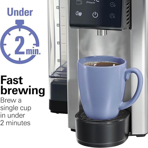 Hamilton Beach Flexbrew Advanced 5-in-1 الحرارية القابلة للبرمجة 12 كوب بالتنقيط وخدمة القهوة الساخنة والمثلجة ، 60 أوقية متحركة. خزان المياه ، استخدم عبوات وأسباب ، تخمير سريع ، أسود (49929) in Kuwait