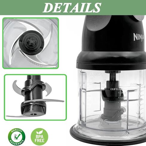 Blade for Ninja Food Chopper Bowl 16oz, Replacement Blade Part Compatible with Ninja NJ100 NJ100GR NJ100WM Food Chopper Express Chop丨QB1004 Blender Food Processor in Kuwait