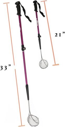 VOS Adjustable 2 Pcs Sand Sifter with Extendable Handle (21"–33")| Lightweight Beach Shovel for Collecting Seashells, Sea Glass, Shark Teeth |Back Saver, Durable, Easy to Use in Kuwait