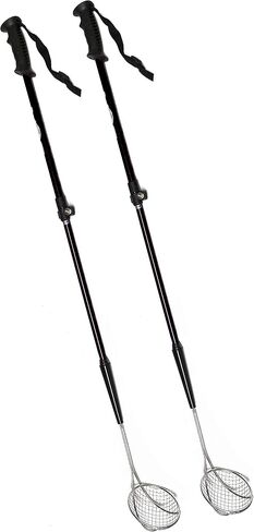 VOS Adjustable 2 Pcs Sand Sifter with Extendable Handle (21"–33")| Lightweight Beach Shovel for Collecting Seashells, Sea Glass, Shark Teeth |Back Saver, Durable, Easy to Use in Kuwait