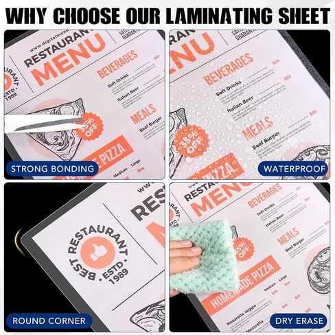 150 Pack 5 Mil Laminating Sheets, 9x11.5 Inches Thermal Laminating Pouches, for Laminator, Letter Size, Ultra Clear, Thick, Hold 8.5x11 Inches, Office School Supplies in Saudi Arabia