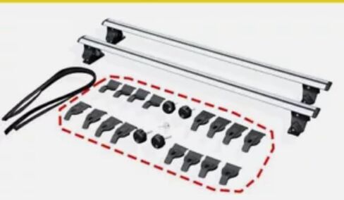 2pcs قضبان رف سقف الألومنيوم مع قفل سرقة للسطح متوافق مع أسطح نقاط ثابتة تناسب تشيفي سيلفرادو 2019-2025 (أسود) in Saudi Arabia