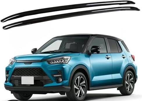 2pcs رف سقف رف متقاطع للسطح متوافق مع أسطح نقاط ثابتة تناسب تويوتا رايز 2023 (الفضة) in Kuwait