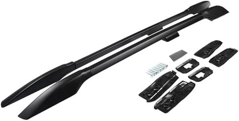 2pcs ألومنيوم سقف سقف رف رف قضبان Cargo Cargo الحاملة الأمتعة تناسب Toyota Land Cruiser Prado 120 FJ120 LC120 2003-2009 (Silver) in Kuwait