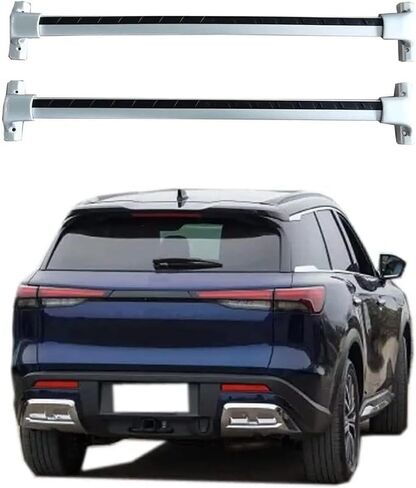 2pcs رف سقف القضبان المتقاطع للسطح متوافق مع أسطح نقاط ثابتة تناسب Infiniti QX60 2022-2025 (Silver) in Kuwait