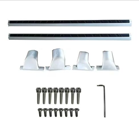 2pcs رف سقف القضبان المتقاطع للسطح متوافق مع أسطح نقاط ثابتة تناسب Infiniti QX60 2022-2025 (Silver) in Kuwait