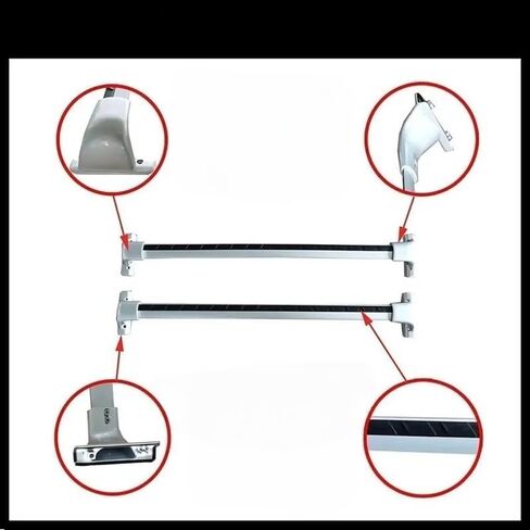 2pcs رف سقف القضبان المتقاطع للسطح متوافق مع أسطح نقاط ثابتة تناسب Infiniti QX60 2022-2025 (Silver) in Kuwait