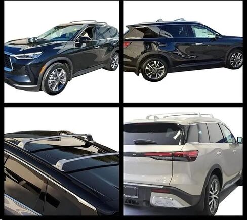 2pcs رف سقف القضبان المتقاطع للسطح متوافق مع أسطح نقاط ثابتة تناسب Infiniti QX60 2022-2025 (Silver) in Kuwait