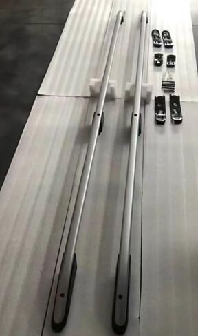 2pcs سقف رفوف السكك الحديدية الجانبية تناسب فولكس واجن VW Multivan T5 T6 (أسود) in Kuwait