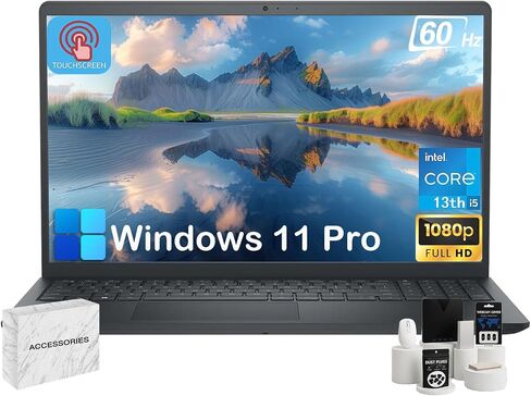 Dell Inspiron 15 3530 كمبيوتر الكمبيوتر المحمول الشاشة التي تعمل باللمس للأعمال التجارية والطالب ، ذاكرة الوصول العشوائي 64 جيجابايت ، 2 تيرابايت SSD ، وين 11 Pro ، Intel 10-Core I5-1334U ، 15.6 "WVA LED FHD Anti Glare Display ، AI Copilot ، Wi-Fi6 ، W/As in Kuwait