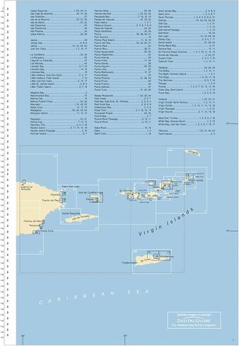 MAPTECH Compact ChartKit and Cruising Guide, Virgin Islands and Puerto Rico, 8th Edition, 100 Pages Full-Color Charts, Spiral Bound, 18" x 12.6 in Saudi Arabia