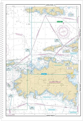 MAPTECH Compact ChartKit and Cruising Guide, Virgin Islands and Puerto Rico, 8th Edition, 100 Pages Full-Color Charts, Spiral Bound, 18" x 12.6 in Saudi Arabia