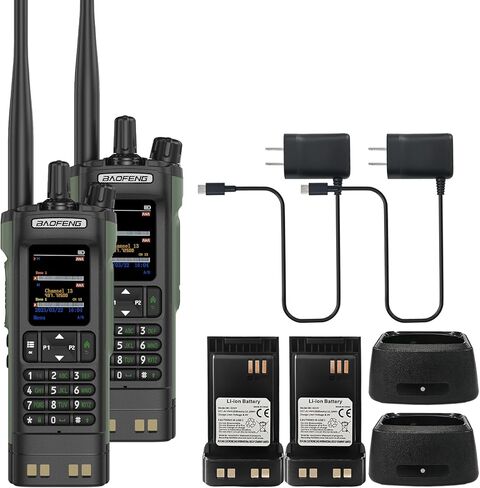 2 Pack BAOFENG DM-32 DMR Radio 10W High Power Walkia Talkie GPS/APRS Two Way Raido USB-C Charging Multi-Band FM/AM Wakkie Talkie DM32 in Saudi Arabia