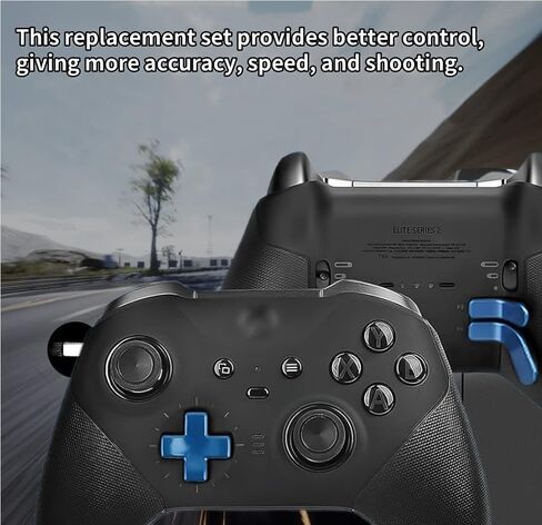 17 in 1 Accessories Kit for Xbox Elite Series 2 Controller, Full Set of Thumbsticks Replacements for Xbox Elite 2 Core with 6 Swap Joysticks, 4 Paddles, 2 D-Pads, 3 Tool and 1 Bag (Blue) in Kuwait