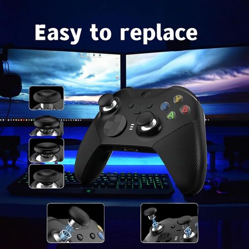 17 in 1 Accessories Kit for Xbox Elite Series 2 Controller, Full Set of Thumbsticks Replacements for Xbox Elite 2 Core with 6 Swap Joysticks, 4 Paddles, 2 D-Pads, 3 Tool and 1 Bag (Blue) in Kuwait