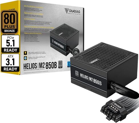 Gamdias RGB Gaming PC Power Supply 750W 80 Plus Bronze Certified 750 Watt PSU لأجهزة الكمبيوتر مع PFC النشط ، Kratos M1-750B in Kuwait