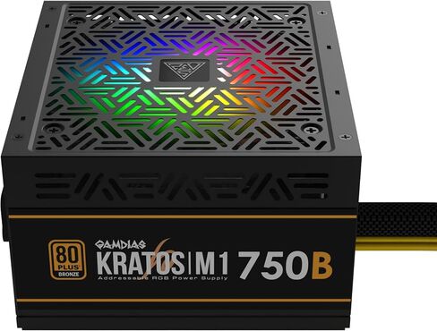 Gamdias RGB Gaming PC Power Supply 750W 80 Plus Bronze Certified 750 Watt PSU لأجهزة الكمبيوتر مع PFC النشط ، Kratos M1-750B in Kuwait