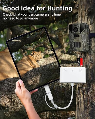 PIYILO SD Card Reader for iPhone iPad Camera, USB C Memory Card Reader, Digital Camera Adapter iPhone, Supports SD and TF Card, No App Driver Required in Saudi Arabia