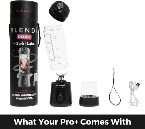 BLENDi Pro+ Portable Blender (17.5oz, Black) – Upgraded Ice Crushing 120W Motor, USB-C Rechargeable, Cordless Personal Blender Smoothies & Shakes – BPA-Free, ravel-Friendly (NEW) in Saudi Arabia