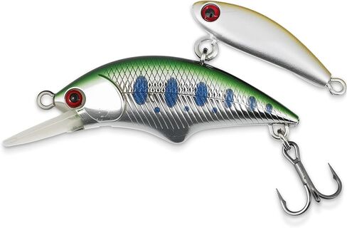 2in/0.2ozbill مربع بديل إغراء صيد السمك - تصميم مزدوج للسباحة مع نظام انتقال الأسماك الصغيرة إلى الكارثة وخطافات ثلاثية ثلاثية - إغراء المياه العذبة المتميزة للباس ، والليلي ، والبايك in Kuwait
