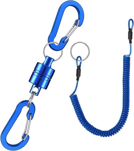 Magnetic Net Release Fly Fishing Net Retractor Magnetic Keychain, for Fly Fishing with Retractable Coiled Lanyard Carabiner in Saudi Arabia