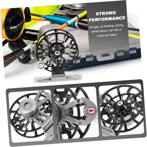 Generic All Metal Ice Fishing Reel with Slip Handle Portable Lightweight Sea Rod Accessory for Enhanced Comfort and Durability Professional Creative Fishing Wheel for Freshwater and in Saudi Arabia